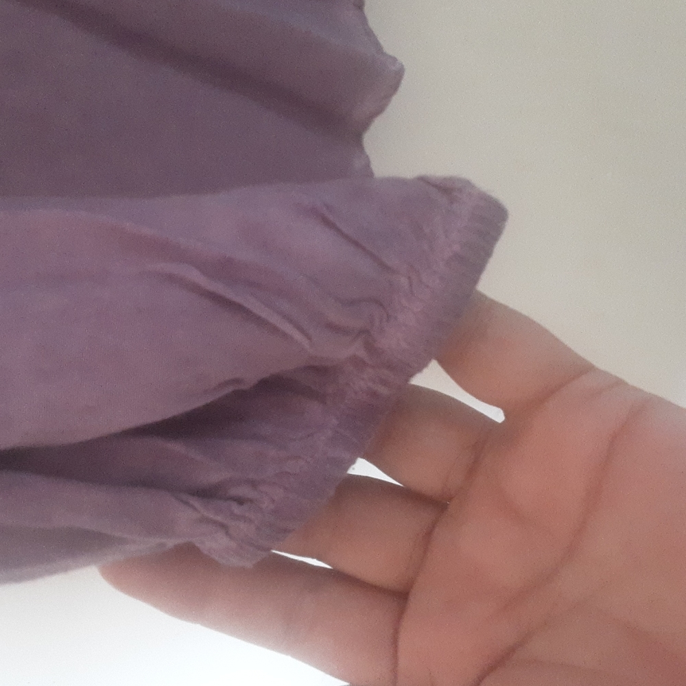 Andree By Unit Lilac Top Crochet & Lace Detail Sz M - Picture 6 of 10